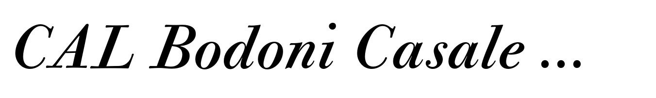 CAL Bodoni Casale Medium Italic